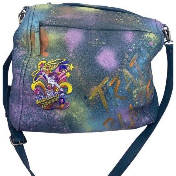 kate spade w hand shoulder customized by me w appl - Picture 1 of 12